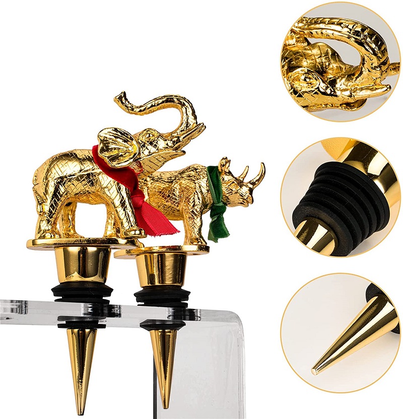 elepant bottle stopper details